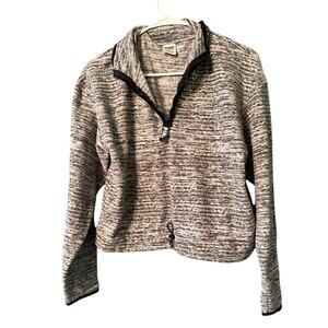 PINK by Victoria’s Secret Cropped 1/4 Zip Up Sweatshirt Gray Size Small